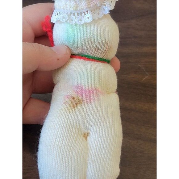 Handmade sock snowman AS IS ornament Xmas decor - Picture 4 of 4